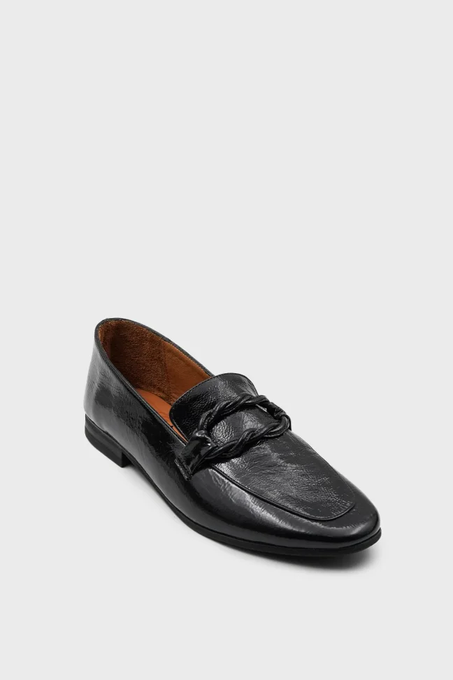 SKL-022 Black Patent Leather Women's Ballerinas