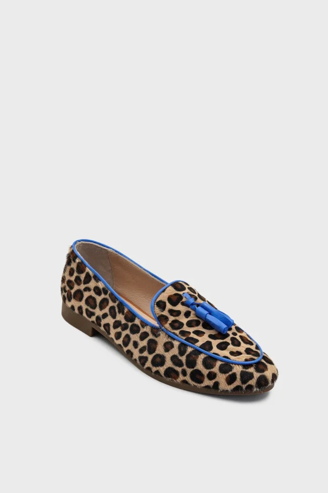 SKL-030 Leopard Suede Women's Flat