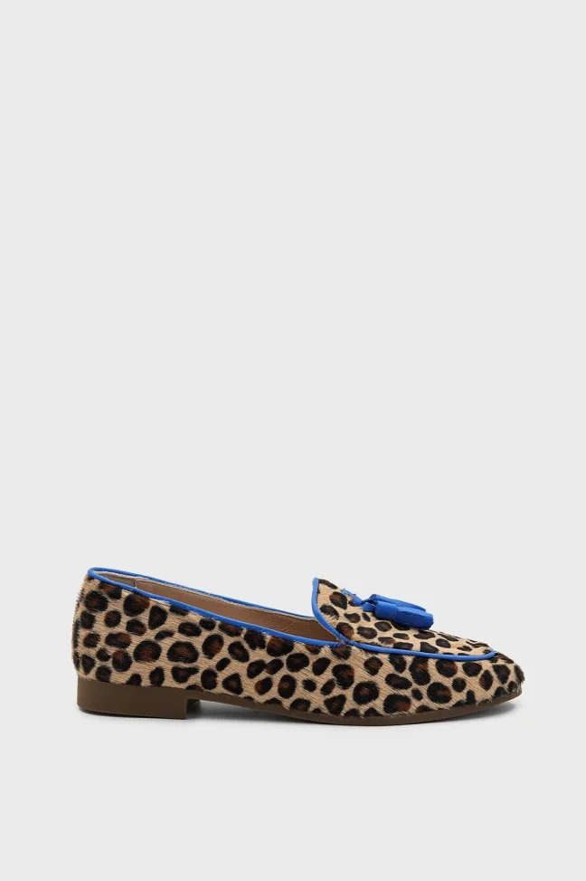 SKL-030 Leopard Suede Women's Flat