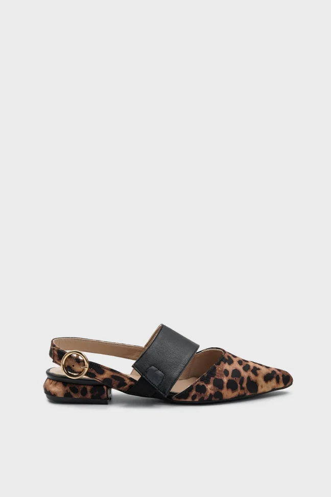 SKL-031 Leopard Textile Women's Flat