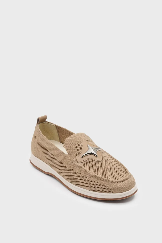 SKL-039 Nude Textile Knit Loafer