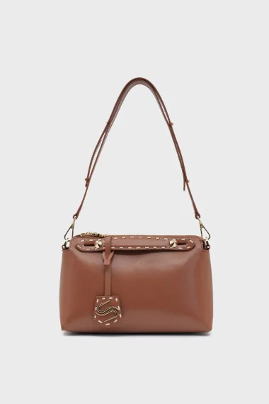 SCO-032 Tan Textile Women’s Shoulder Bag