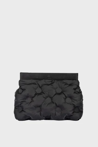 SCP-005 La Stampa Black Textile Women's Midi Clutch Bag