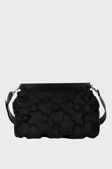 SCP-001 La Stampa Black Textile Women's Strap Clutch Bag