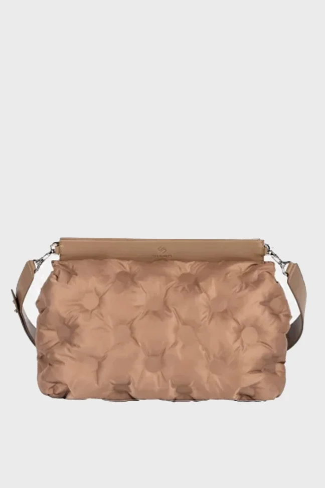 SCP-001 La Stampa Tan Textile Women's Strap Clutch Bag