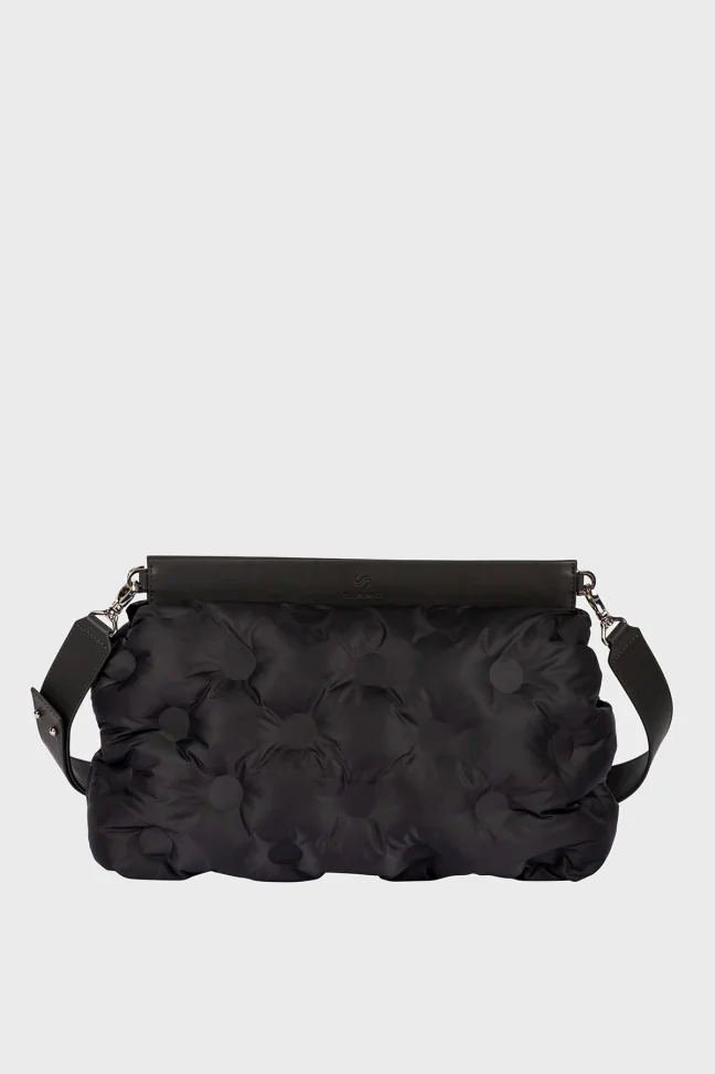 SCP-001 La Stampa Anthracite Textile Women's Strap Clutch Bag