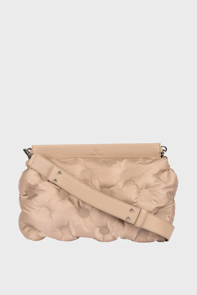 SCP-001 La Stampa Beige Textile Women's Strap Clutch Bag